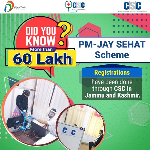 DID YOU KNOW?
 More than 60 Lakh PM-JAY SEHAT Scheme Registrations have been don…