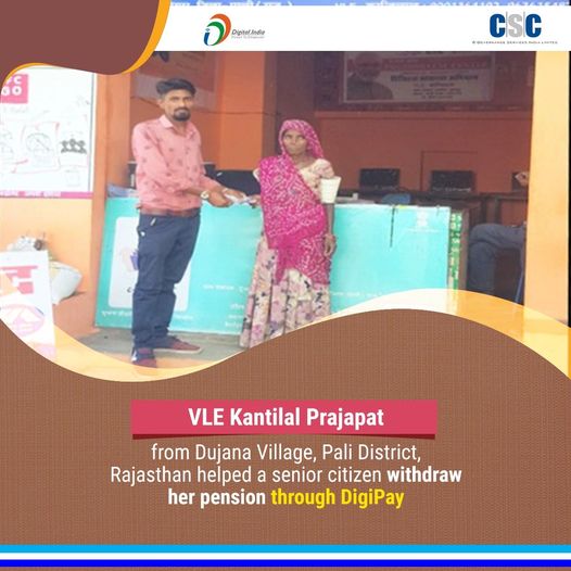 VLE Kantilal Prajapat from Dujana Village, Pali District, #Rajasthan helped a se…