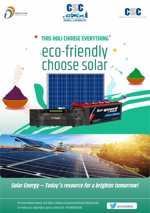 This Holi Choose Everything eco-friendly – Choose Solar…
 For more details ple…