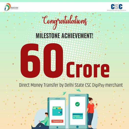 Congratulations!!
 A Big Milestone Achieved, 60 Crore Direct Money Transfer by D…