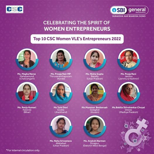Celebrating the Spirit of Women VLEs…
 Congratulations to all the 10 Top Women…