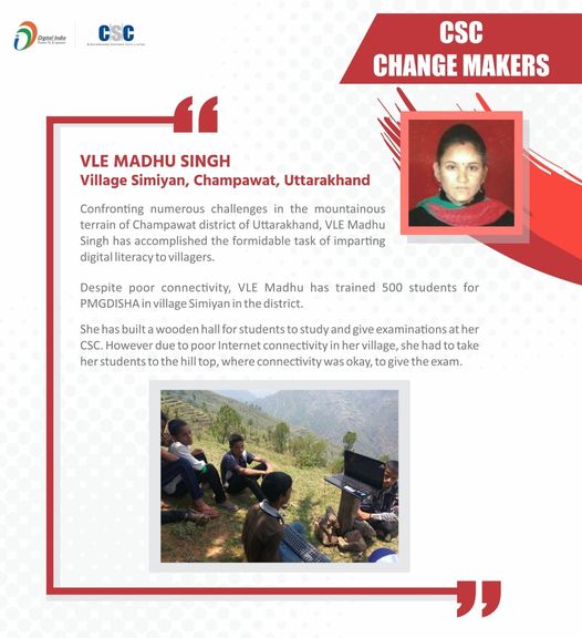 CSC Change Makers!!
 Confronting numerous challenges in the mountainous terrain …