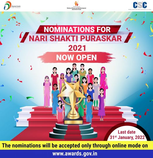 NOMINATIONS FOR NARI SHAKTI PURASKAR 2021 NOW OPEN!!
 The nominations will be ac…