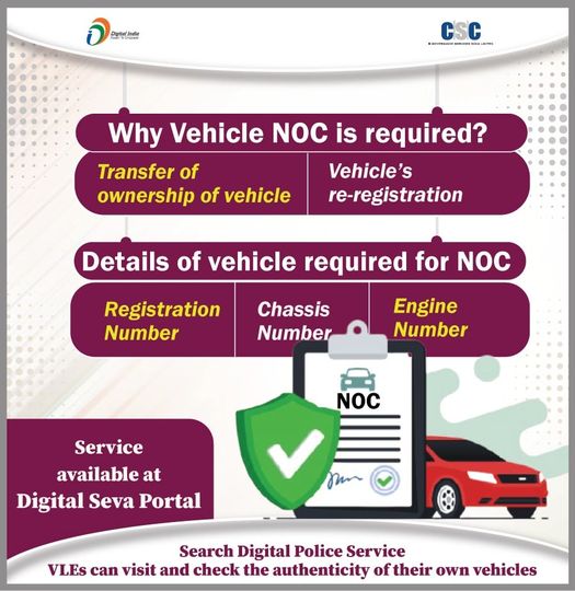 Vehicles NOC now available through CSC…
 NOC Service is available at Digital S…