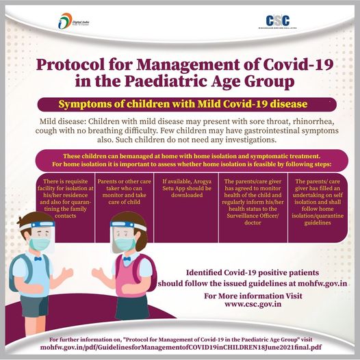 Protocol for Management of Covid-19 in the Paediatric Age Group…
 Book your sl…