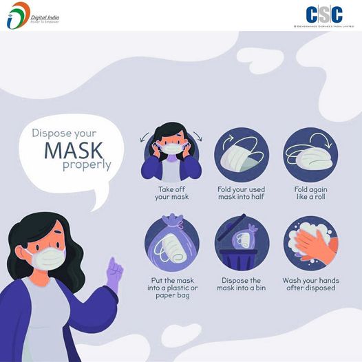 Do you know?
 Used masks, if not disposed of properly, can spread COVID-19!
 Be …