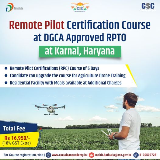 Remote Pilot Certification Course at DGCA Approved RPTO at Karnal, Haryana…

-…