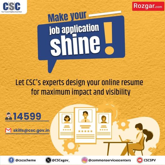 Make your job application Shine!!
 Let CSC’s experts design your online resume f…
