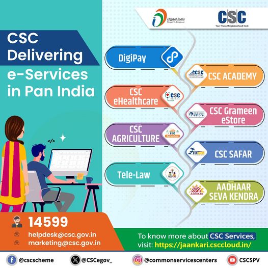 CSC – Your Trusted Neighbourhood Kiosk…

Delivering e-Services in PAN India……