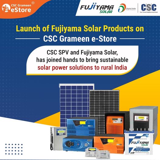 Launch of #Fujiyama Solar Products on CSC Grameen e-Store…

#CSC SPV and Fujiy…