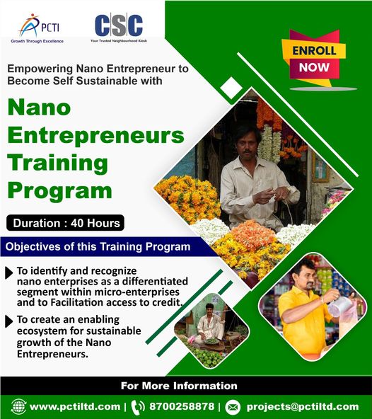 Empowering Nano Entrepreneurs to Become Self-Sustainable with Nano PCTI Entrepre…