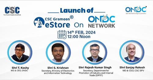 Launch of CSC Grameen eStore on #ONDC Network..