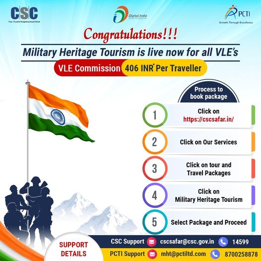 Military Heritage Tourism is now LIVE for all VLEs…

To Book the Package, visi…