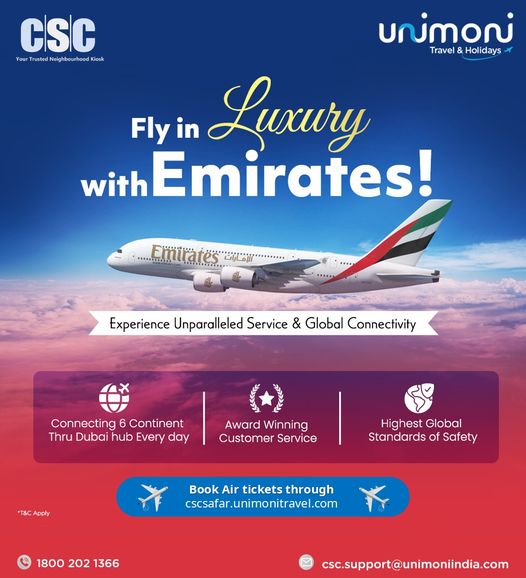 Fly in Luxury with #Emirates!!

Experience Unparalleled Service & Global Connect…